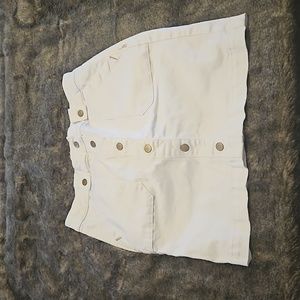 INC White denim skirt